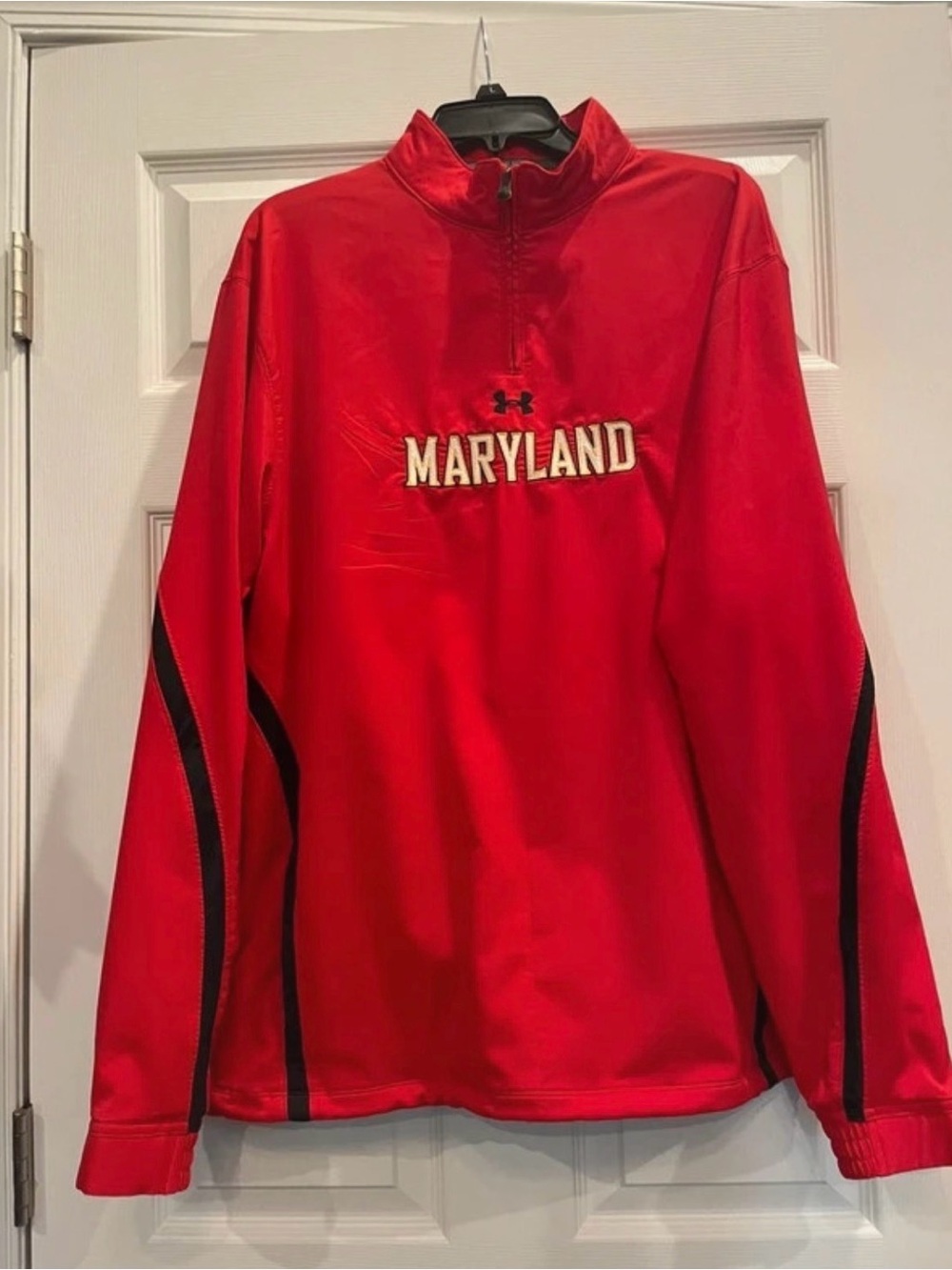 Under Armour Maryland Red Quarter-Zip Pullover Size L